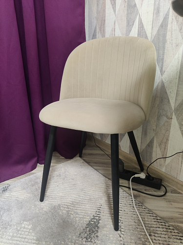 Стул на металлокаркасе Gabi 1 dark gray / black фото покупателя 841