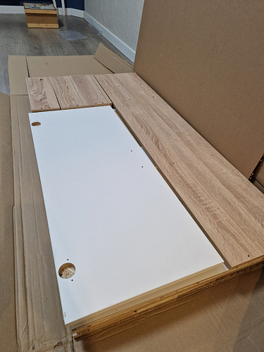 Компьютерный стол КСТ-16 левый дуб сонома / белый фото покупателя 111