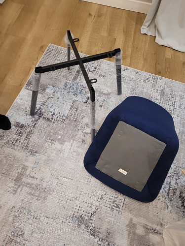 Стул на металлокаркасе Челси бежевый / черный фото покупателя 92