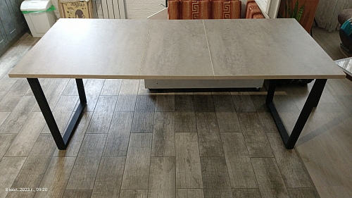 Деревянный стол Лота Лофт 140х80 черный матовый / бетон светлый фото покупателя 552