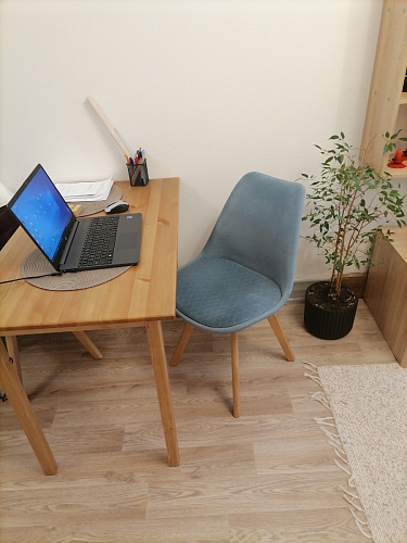 Стул Bonuss blue / wooden legs фото покупателя 15