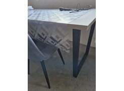 Стол Лота Лофт 140 25 мм черный матовый / дуб вотан фото покупателя 899