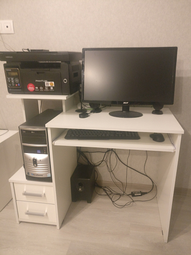 Компьютерный стол Джаз-24 правый дуб сонома фото покупателя 18