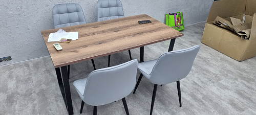 Стол раскладной Лота Лофт 120 25 мм юта / черный матовый фото покупателя 71