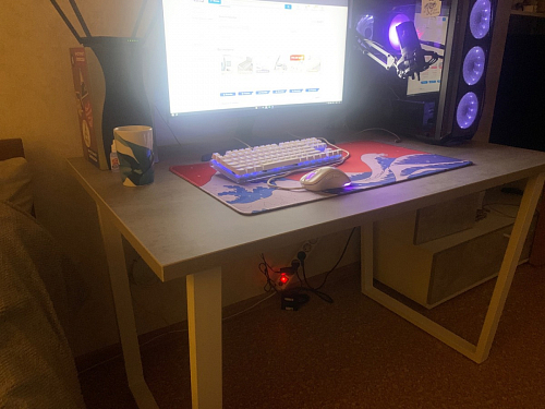 Стол раскладной Лота Лофт 120 25 мм юта / черный матовый фото покупателя 800