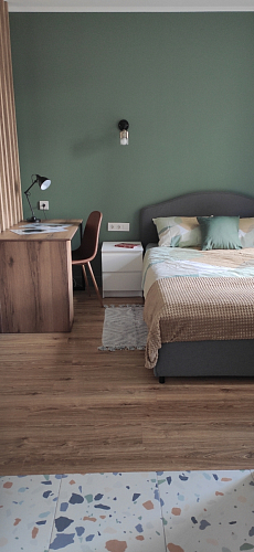 Письменный стол Битти Лофт 116х60х75 дуб вотан / белый матовый фото покупателя 37