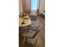 Стул на металлокаркасе Челси латте / черный фото покупателя 56