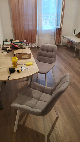 Стул на металлокаркасе Челси бирюзовый / черный фото покупателя 61