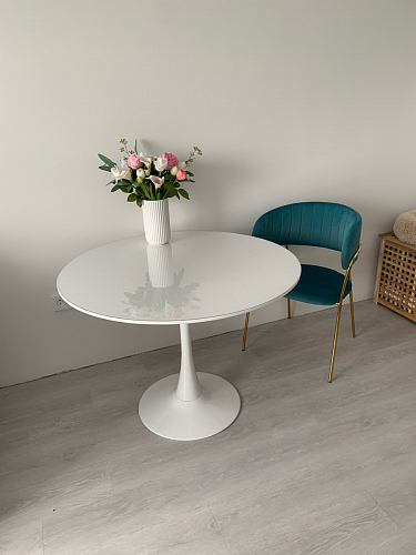 Стул на металлокаркасе Kamelia green / gold фото покупателя 5