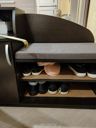 Обувница Аврора дуб млечный / венге фото покупателя 65