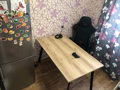 Стол Тринити Лофт 120 32 мм бетон / черный матовый фото покупателя 618