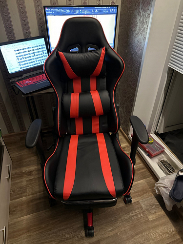 Компьютерное кресло Corvet black / red фото покупателя 8