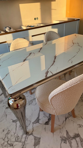 Стеклянный стол Vase белый фото покупателя 3