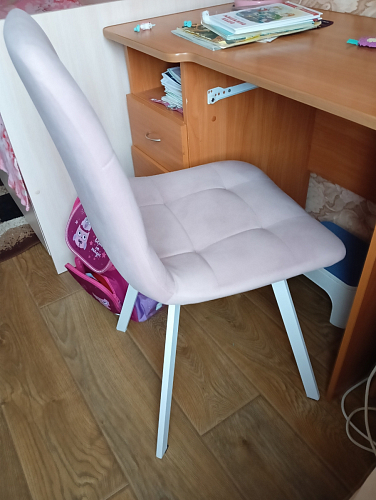 Стул на металлокаркасе Чилли темно-серый / черный каркас фото покупателя 633