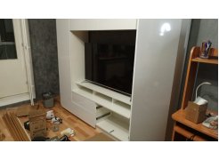 Готовая гостиная Румба белый / белый глянец  - Уцененный экземпляр фото покупателя 100