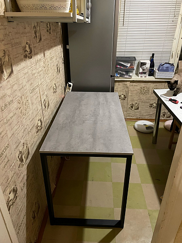 Письменный стол Битти Лофт 116х60х75 дуб вотан / белый матовый фото покупателя 82