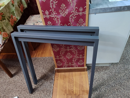 Стол Центавр 120(160)х70х75 файерстоун / черный матовый фото покупателя 57