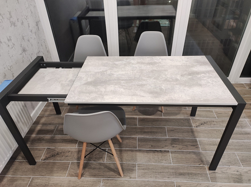 Стол Центавр дуб галифакс / черный матовый фото покупателя 32