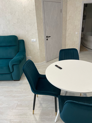 Стул на металлокаркасе Seda 1 latte / black / gold фото покупателя 16