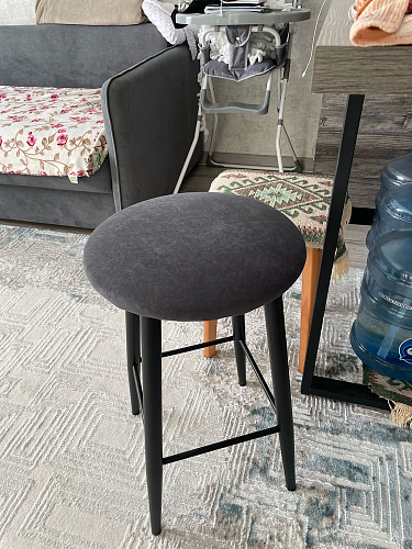 Полубарный стул Гангток катания сильвер / черный матовый фото покупателя 8