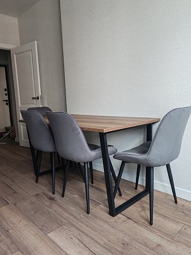 Деревянный стол Лота Лофт 120х75 белый матовый / дуб крафт золотой фото покупателя 442