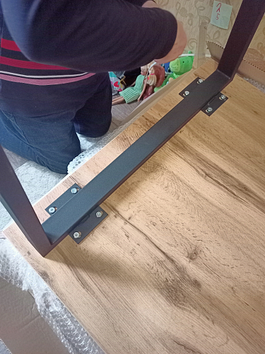 Деревянный стол Лота Лофт 140х80 белый матовый / бетон светлый фото покупателя 780