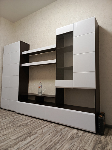 Готовая гостиная Jimenez дуб венге / белый глянец фото покупателя 89