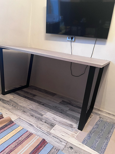 Стол Лота Лофт 120 25 мм дуб делано темный / черный матовый фото покупателя 681