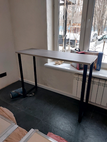 Барная стойка Дилан Лофт 120х40х98 дуб делано темный фото покупателя 59