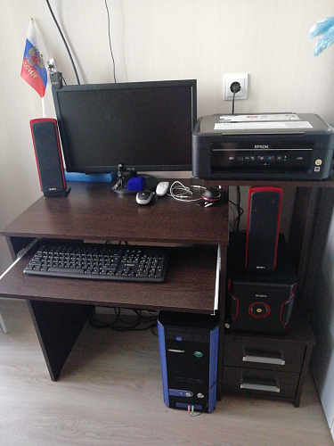 Компьютерный стол Джаз-24 левый дуб сонома фото покупателя 193