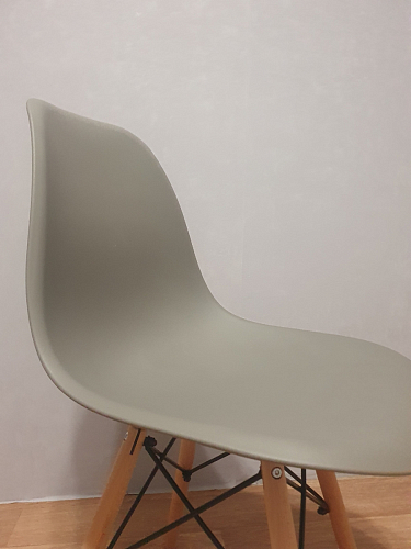 Пластиковый стул Eames PC-015 серо-голубой / дерево фото покупателя 90