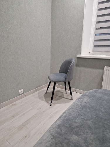 Стул на металлокаркасе Gabi dark beige / black / silver фото покупателя 535