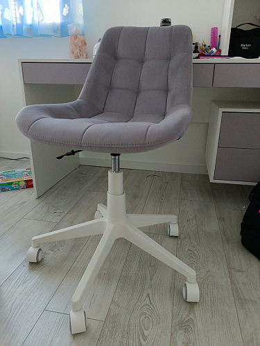 Кресло Келми 1  / AV 245 белый каркас синий микровелюр (neo 25) фото покупателя 24