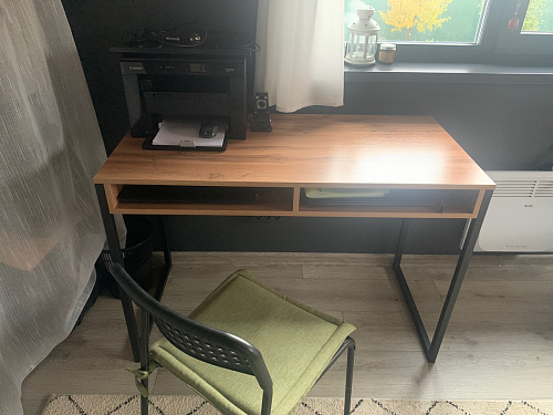 Письменный стол Леон Лофт бетон / черный матовый фото покупателя 88