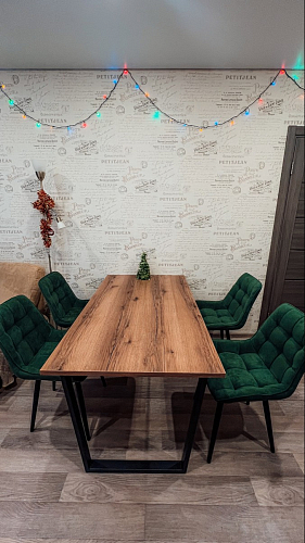 Деревянный стол Лота Лофт 120x75 дуб крафт табачный / черный матовый фото покупателя 438