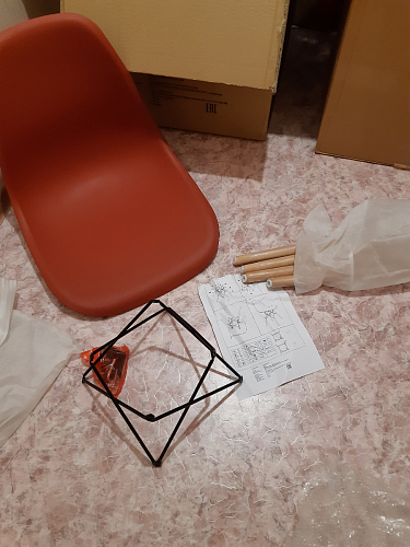 Стул Cindy Eames mod. 001 khaki / natural фото покупателя 158