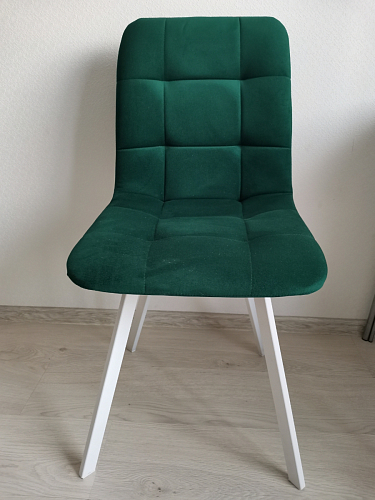 Стул на металлокаркасе Чилли синяя ткань / белый фото покупателя 679