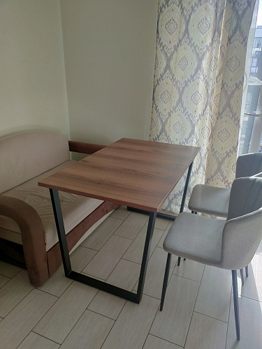 Деревянный стол Лота Лофт 140х80 черный матовый / бетон светлый фото покупателя 30