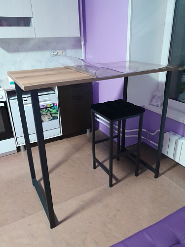 Барная стойка Дилан Лофт 120х40х90 бетон светлый фото покупателя 190