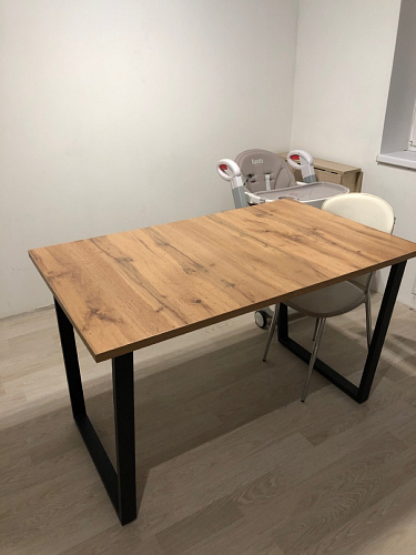 Деревянный стол Лота Лофт 140х80 черный матовый / бетон светлый фото покупателя 273