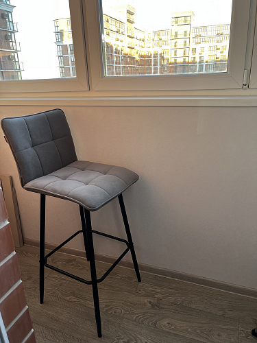 Полубарный стул Bari/Бари серый велюр фото покупателя 40