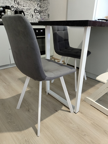 Стул на металлокаркасе Чилли зеленый / черный фото покупателя 90