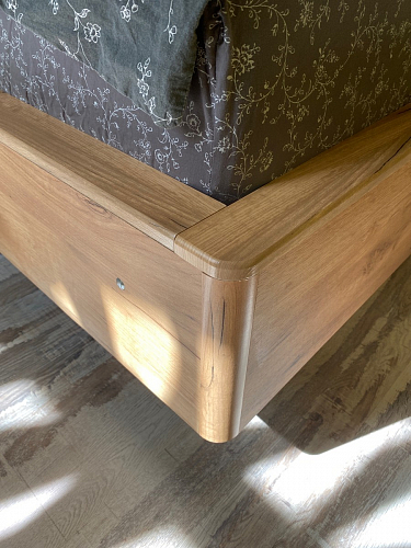 Двуспальная кровать Клауд 160х200 парящая дуб крафт золотой / антрацит фото покупателя 78