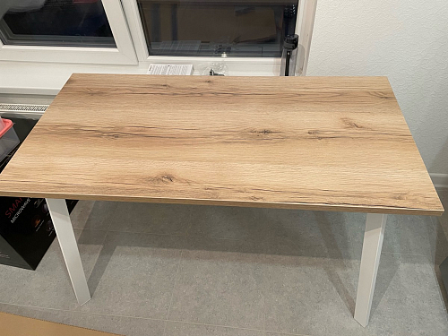 Стол Тринити Лофт 120 25 мм черный матовый / дуб делано темный фото покупателя 150