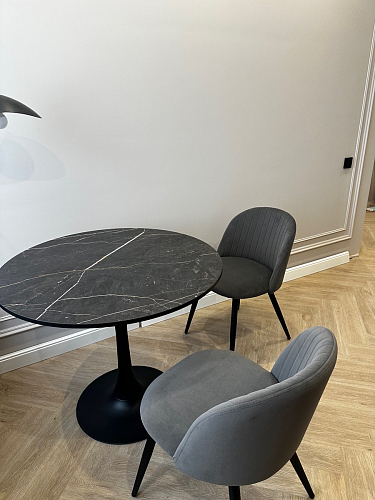 Стул на металлокаркасе Gabi gray / black фото покупателя 618