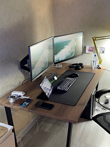 Деревянный стол Лота Лофт 120x75 дуб крафт табачный / черный матовый фото покупателя 537