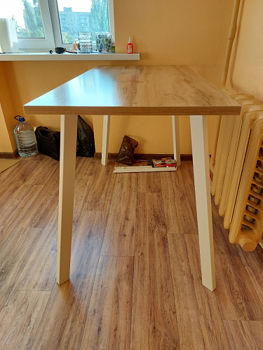 Стол Тринити Лофт 120 32 мм дуб галифакс табако / черный матовый фото покупателя 648