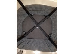 Стул на металлокаркасе Чилли синяя ткань / белый фото покупателя 595