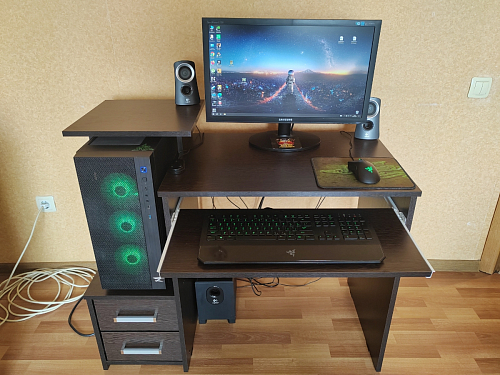 Компьютерный стол Джаз-24 правый дуб сонома фото покупателя 36