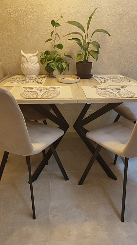 Стул на металлокаркасе Чилли черный / голубой фото покупателя 1472